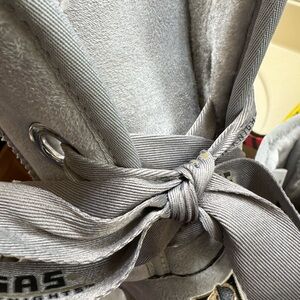 NHL Fur Gray Ribbon Detail Boots Vegas Golden Knights